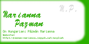 marianna pazman business card
