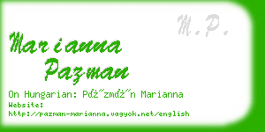 marianna pazman business card